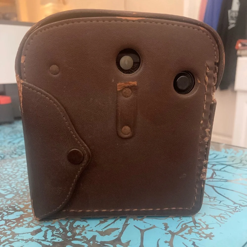 Vintage Spartus Full-Vue 120 Film Camera Art Deco Bakelite Chicago w/ Leather Ca